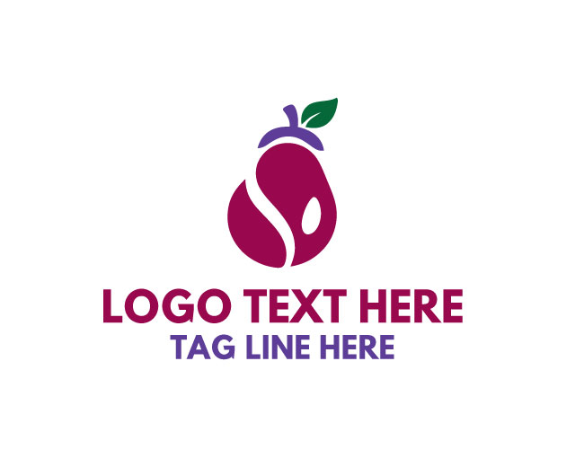  Eggplant Organic Produce Logo