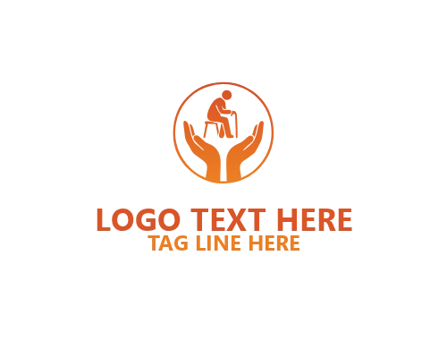 Elderly Care Wellness Logo