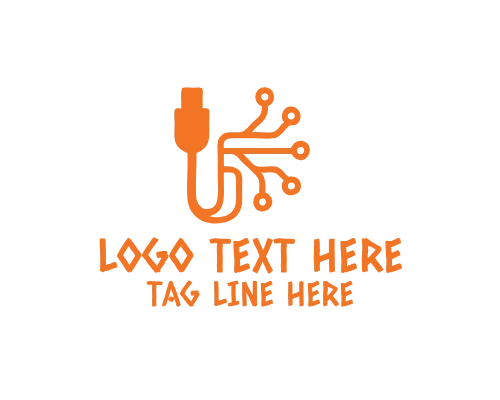Electric Cable Network Logo for Power and Wiring Solutions