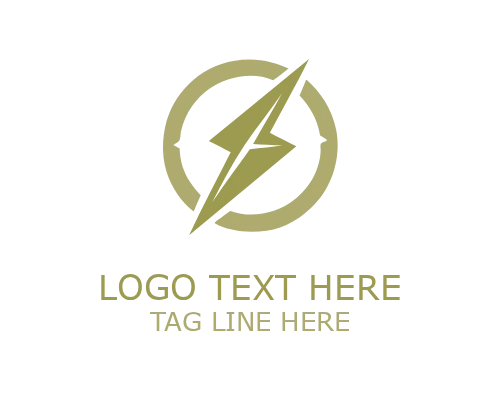 Electric Circle Lightning Logo for Power Branding