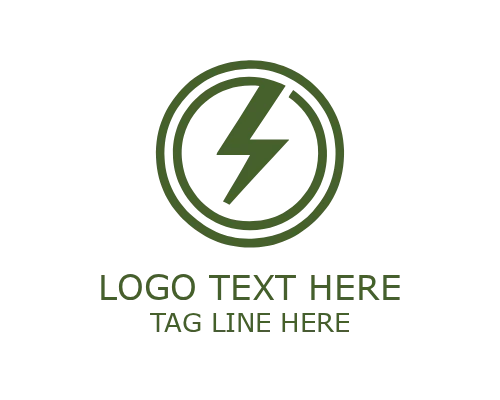 Electric Lightning Mark Logo for Energy Branding