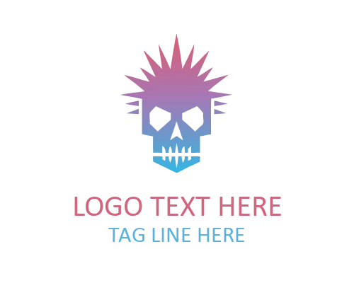 Electric Punk Skull Logo