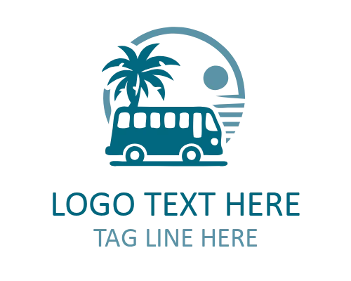 Electric Shuttle Transport Bus Logo