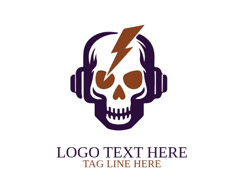 Electric Skull Line Logo