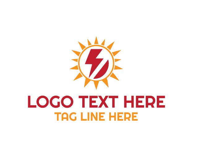  Electric Sun Bright Energy Logo