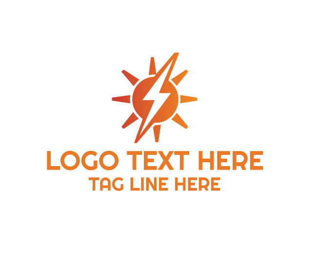 Electric Sun Energy Power Logo