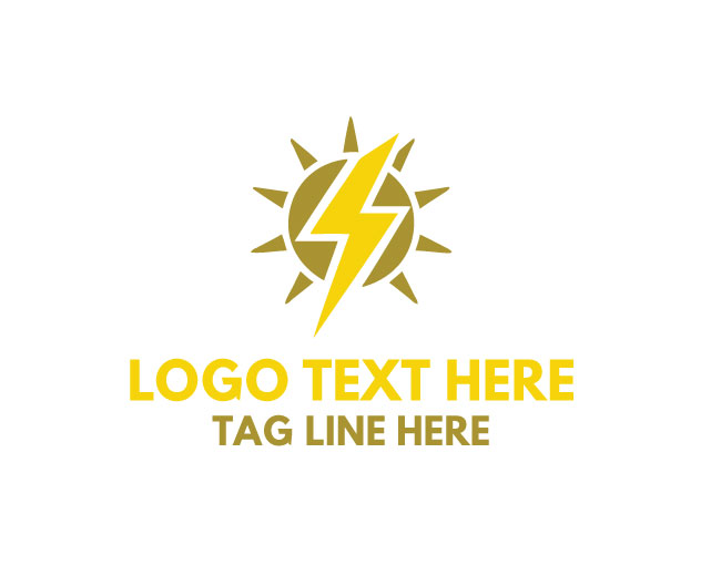 Electric Sun Green Power Design Logo