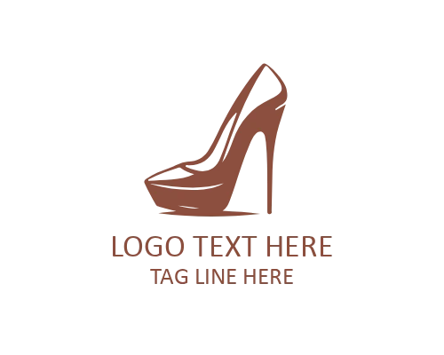 Elegance Curve Heel Logo for Luxury Women Fashion Brands