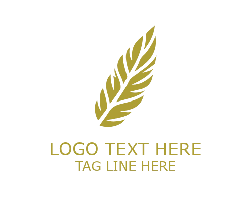 Elegance Symbol Minimalist Feather Logo for Luxury Branding