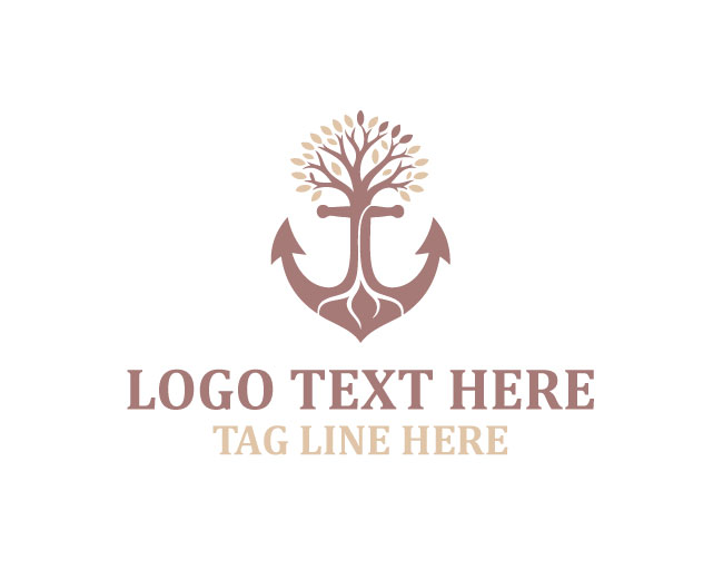 Elegant Anchor Tree Logo