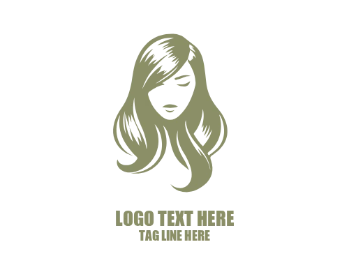 Elegant Art Women Hair Logo