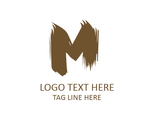 Elegant Artistic Brush Letter M Symbol Logo for Luxury Branding