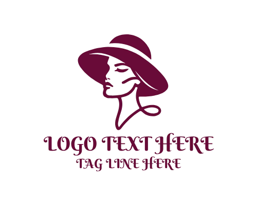 Elegant Beauty Face Outline Logo