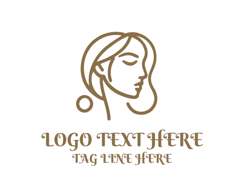 Elegant Beauty Female Outline Logo