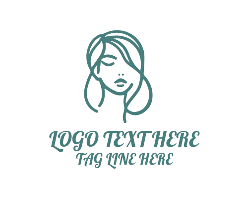 Elegant Beauty Portrait Icon Logo 