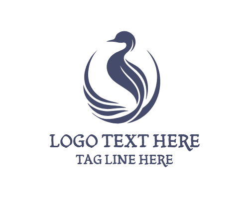 Elegant Bird Bloom Logo
