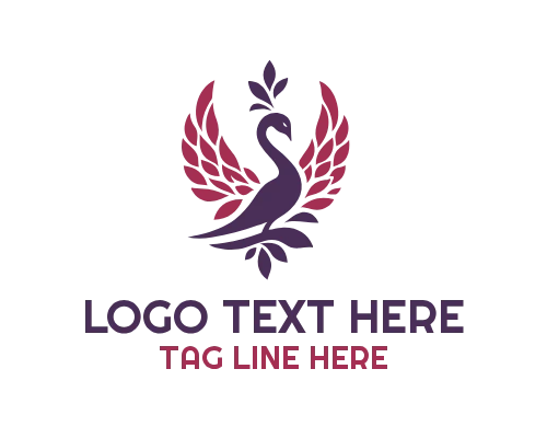 Elegant Bird Emblem Logo