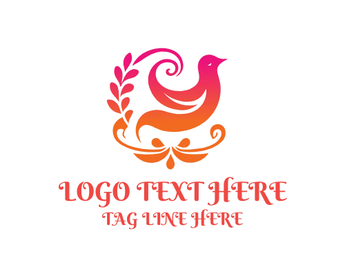 Elegant Bird Flowline Logo