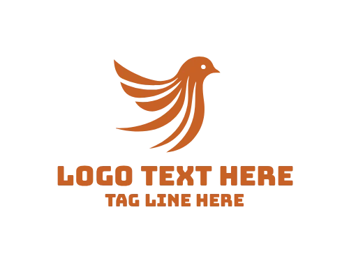  Elegant Bird Glow Logo