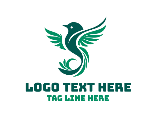 Elegant Bird Icon Logo