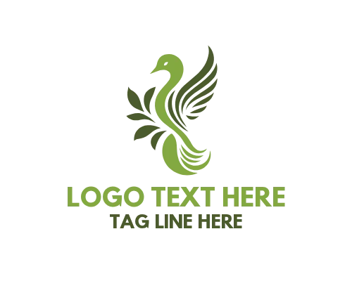 Elegant Bird in Flight Logo
