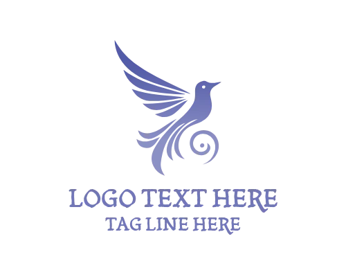 Elegant Bird Light Flight Logo