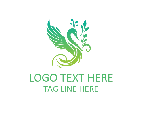 Elegant Bird Outline Logo
