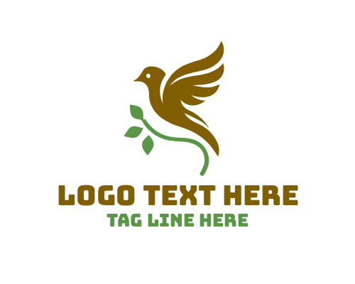 Elegant Bird Perched Logo