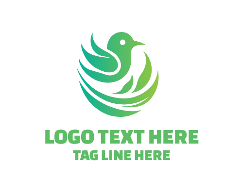  Elegant Bird Silk Flow Logo