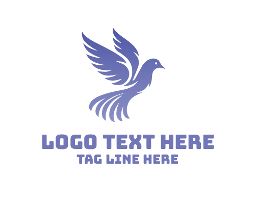 Elegant Bird Sitting Logo