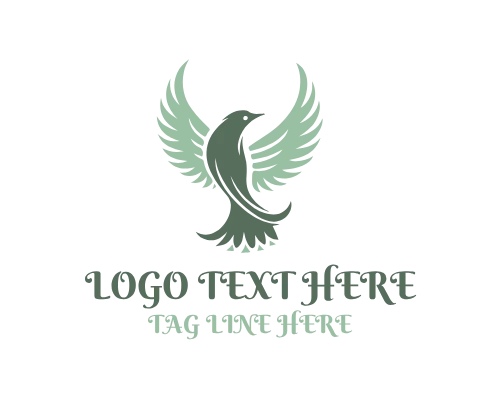 Elegant Bird Sky Flow Logo