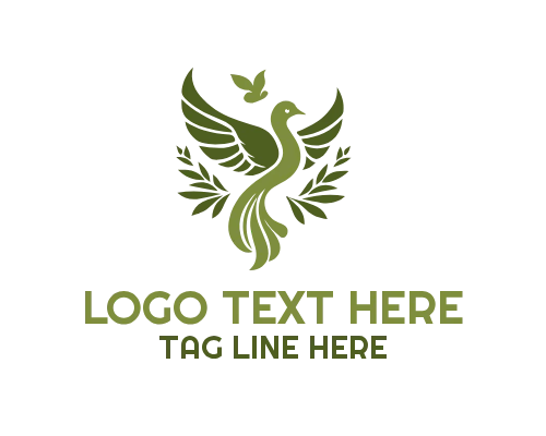 Elegant Bird Soaring Logo