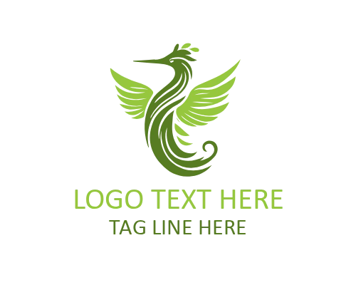 Elegant Bird Wave Logo