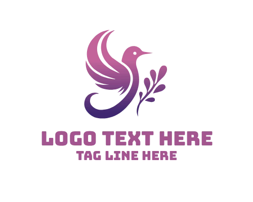 Elegant Bird Wing Logo