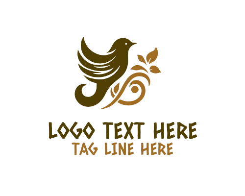 Elegant Bird Wing Logo