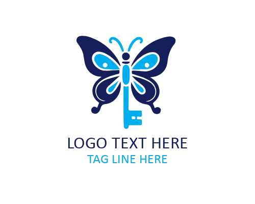 Elegant Butterfly Key Brand Mark