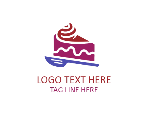 Elegant Cafe Cake Slice Logo