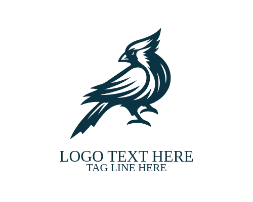 Elegant Cardinal Silhouette Logo