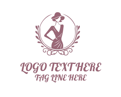 Elegant Circle Lady Logo