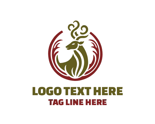 Elegant Deer Silhouette Nature Logo