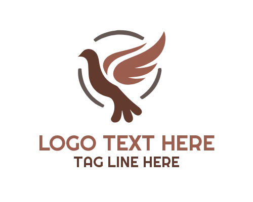 Elegant Dove Feather Wings Logo