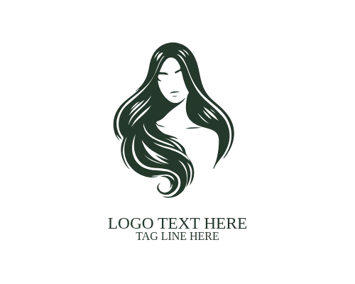  Elegant Face Women Hair Logo