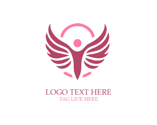  Elegant Faith Angel Wings Logo
