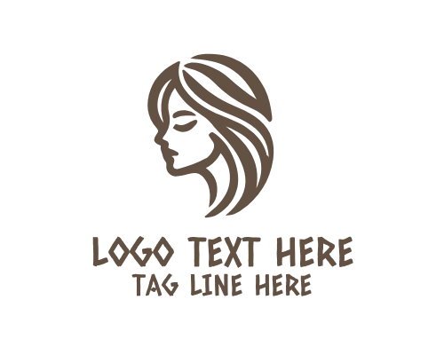 Elegant Feminine Line Face Logo 
