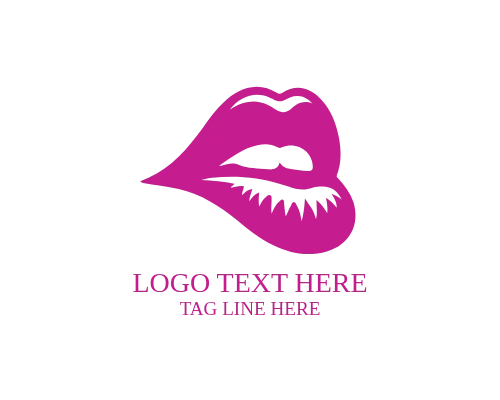 Elegant Feminine Lips Logo