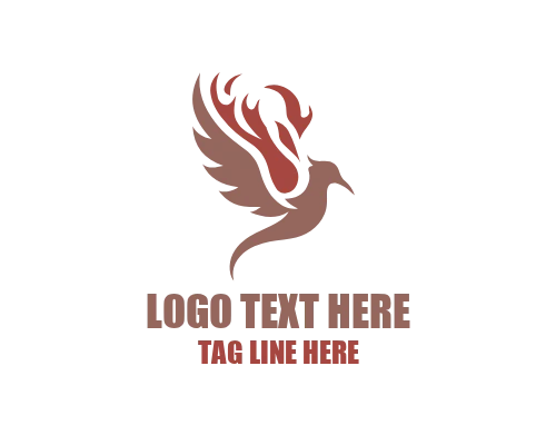 Elegant Flame Bird Logo for Premium Branding and Sophisticated Identity