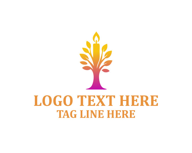 Elegant Flame Candle Logo