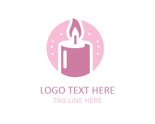 Elegant Flame Candle Logo
