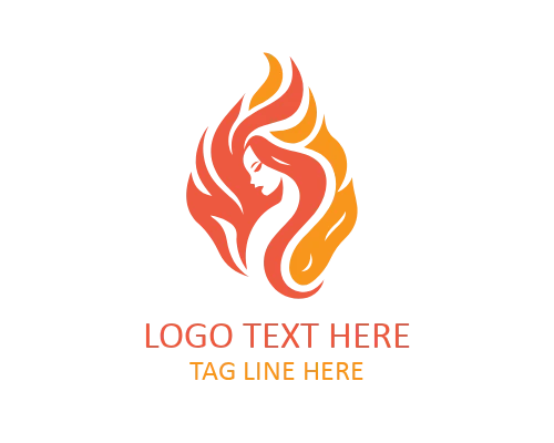 Elegant Flaming Lady Logo