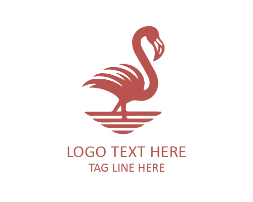 Elegant Flamingo Animal Logo